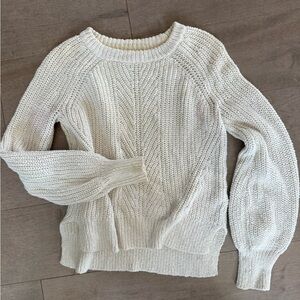 Madewell white knit sweater